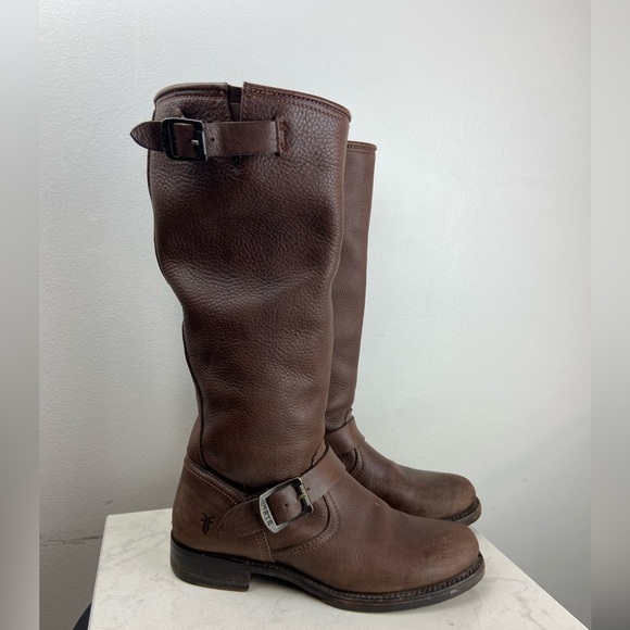 Frye Brown Leather Riding Boots - Picture 12 of 16